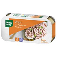 HiperDino atún aceite de girasol 8 x 52 g