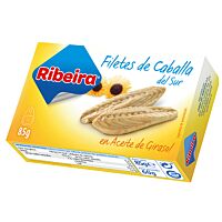 Ribeira filete de caballa en aceite de girasol 85 g