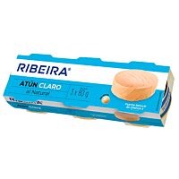 Ribeira atún claro al natural 3 x 80 g
