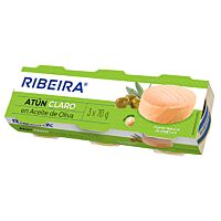 Ribeira atún claro aceite de oliva 3 x 50 g