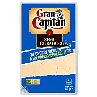 Gran Capitan queso semi lonchas 80 g