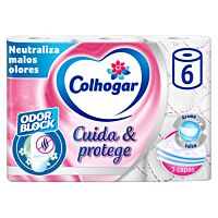 Colhogar papel higiénico cuida y protege 6 ud
