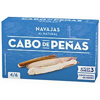 Cabo de Peñas navajas natural 4-6 piezas 73 g