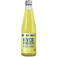 Viverkombucha bebida con limón y espirulina 330 ml