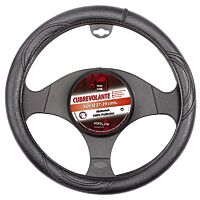 RM cubrevolante 100 % piel natural color negro 37-38 diametro