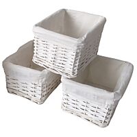 Cestas mimbre rectangular hogar s