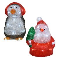Figuras led acrilico luz fijas pilas 16 x 20 x 25 cm