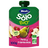 Hero Solo pouch de pera y frambuesa eco 100 g