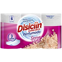 Disiclin papel higienico perfumado spring & talco 6 ud