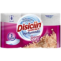 Disiclin papel higienico perfumado spring & talco 6 ud