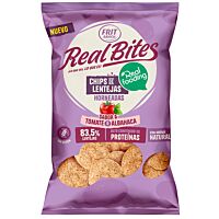 Real bites chips de lenteja, tomate y albahaca Realfooding 80 g
