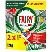 Fairy lavavajillas platinium plus limón 15 + 15 lv FAIRY AUTO