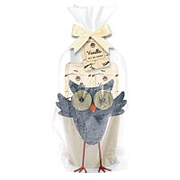 Becasan buho metalico cesta vainilla