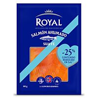 Royal salmón ahumado menos 25 % de sal 80 g