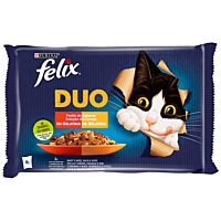 Felix duo festín gato varios sabores 4 x 85 g