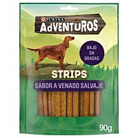 Adventuros snacks perros strips venado 90 g