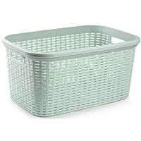 Plasticforte Cesta para ropa de rattan 35 l