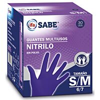 Ifa Sabe guante de nitrilo cob blue T - S/M 30 ud