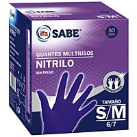 Ifa Sabe guante de nitrilo cob blue T - S/M 30 ud