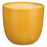 Maceta tusca redonda ocre 14,5 cm