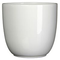 Maceta tusca redonda blanca 14,5 cm