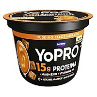 Yopro pudding sabor caramelo 150 g
