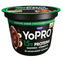 Yopro pudding sabor chocolate y avellana 150 g