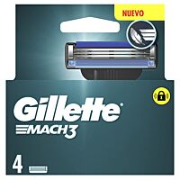 Gillette recambio maquinilla mach3 4 ud
