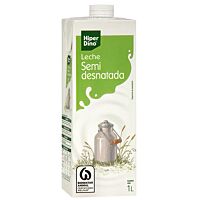 HiperDino leche semidesnatada 1 l