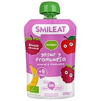 Smileat pouch de yogur de frambuesa 100 g