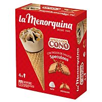 La Menorquina cono helado speculoos 4 x 85 ml