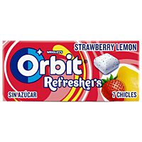 Orbit refreshers chicles sabor fresa cítrica sin azúcar 7 ud