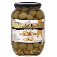 Escamilla aceituna verde partida aliñada 500 g