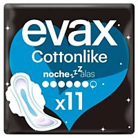Evax compresas cottonlike alas noche 11 ud