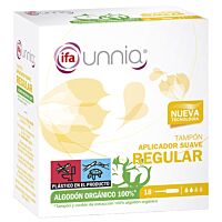 Ifa Unnia tampon con aplicador regular 100% orgánico 18 ud