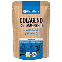 Naturtierra colágeno, magnesio, ácido hialurónico y vitamina C 250 g