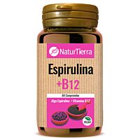 Naturtierra espirulina y B 12 80 dosis