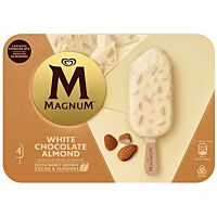 Magnum helado chocolate blanco y almendrado 4 x 85 ml