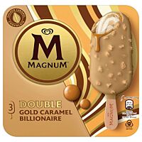Magnum helado double gold billionaire 3 x 85 ml