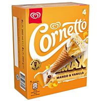 Cornetto cono helado de mango y vainilla 4 x 90 ml