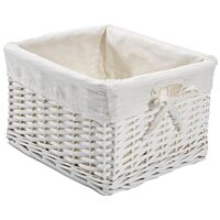 Cesta blanca tela 56 x 37 x 19 cm