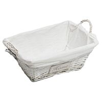 Cesta blanca asas 45 x 35 x 23 cm