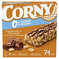 Corny barritas de cereales y cacahuete 0 % 6 x 20 g