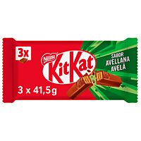 KitKat chocolatina sabor avellana 3 x 41,5 g