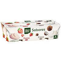 HiperDino sabor fresa y coco pack 8 x 125 g