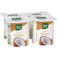 HiperDino sabor coco pack 4 x 125 g