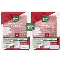 HiperDino jamón cocido extra 2 x 225 g