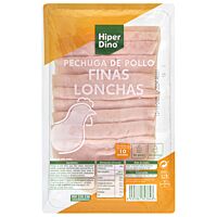 HiperDino pechuga de pollo lonchas finas 120 g