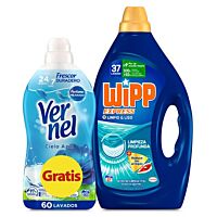 Wipp gel limpio y liso 35 lv + Vernel suavizante 60 lv