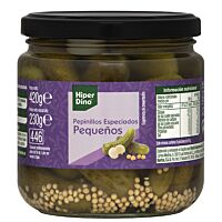 HiperDino pepinillos especiados pequeños ácidos 230 g